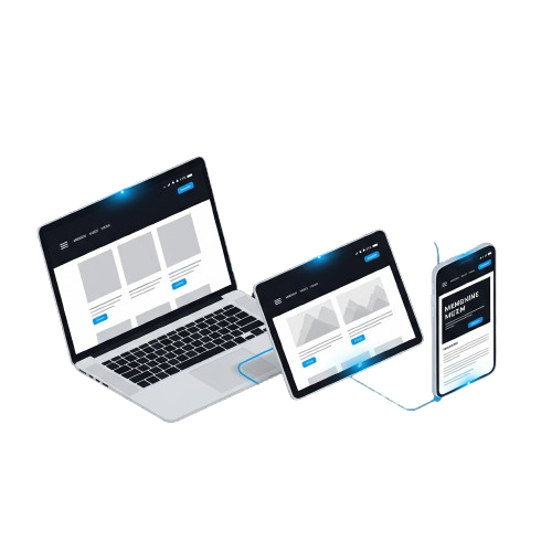 Mockup de diseño web moderno, responsive y profesional para RGWebStudio